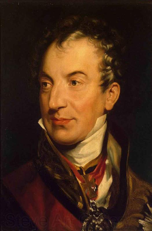 Sir Thomas Lawrence Portrait of Klemens Wenzel von Metternich France oil painting art